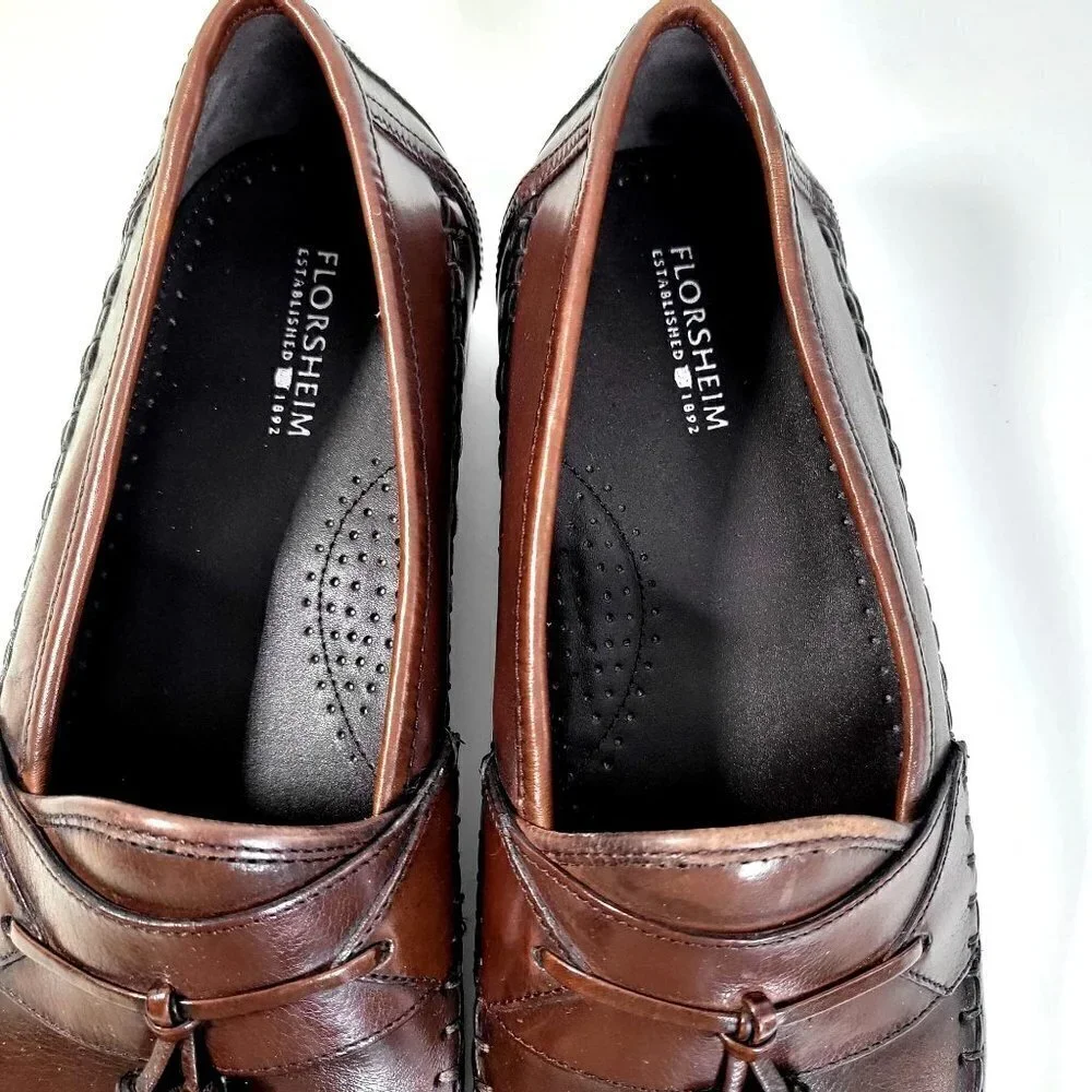 Florsheim Mens Brown Dress Tassel Loafer Men Shoes Size 10D